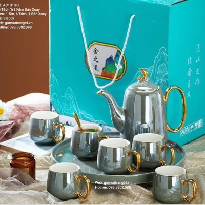 BỘ TÁCH TRÀ KÈM BÀN XOAY